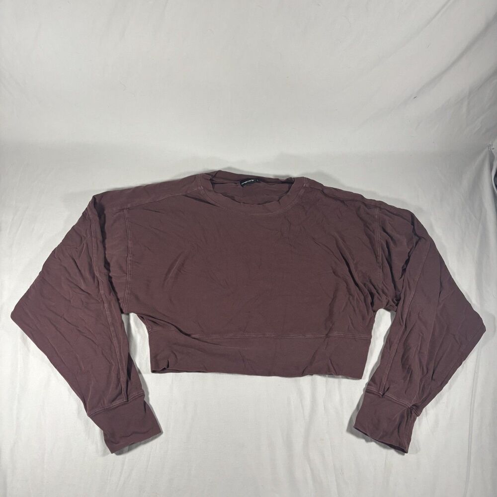 Mono B Crop Sweatshirt L Mauve Long Sleeve